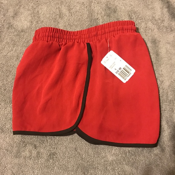 Dark red shorts with black string & detail - Picture 3 of 7